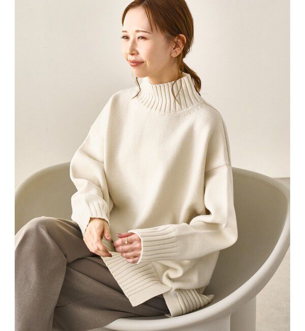 Rope&rsquo;Picnic「【WEB限定】サイドスリットニットプルオーバー/イージーケア」|ニット・セーター|