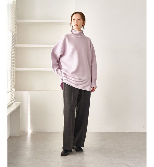 Rope&rsquo;Picnic「【WEB限定】サイドスリットニットプルオーバー/イージーケア」|ニット・セーター|