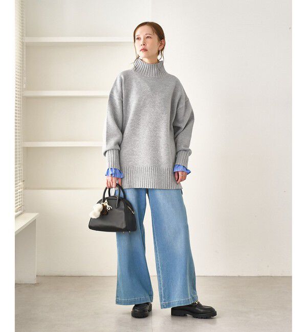 Rope&rsquo;Picnic「【WEB限定】サイドスリットニットプルオーバー/イージーケア」|ニット・セーター|