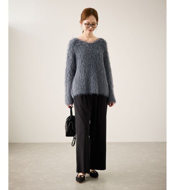 Rope&rsquo;Picnic「フェザーVネックニット」|ニット・セーター|