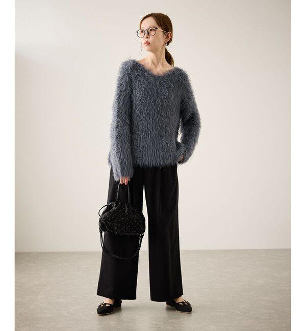 Rope&rsquo;Picnic「フェザーVネックニット」|ニット・セーター|