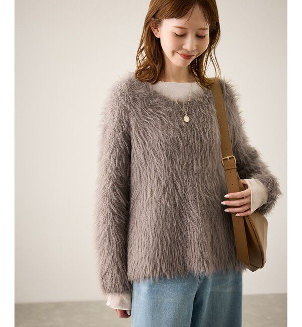 Rope&rsquo;Picnic「フェザーVネックニット」|ニット・セーター|