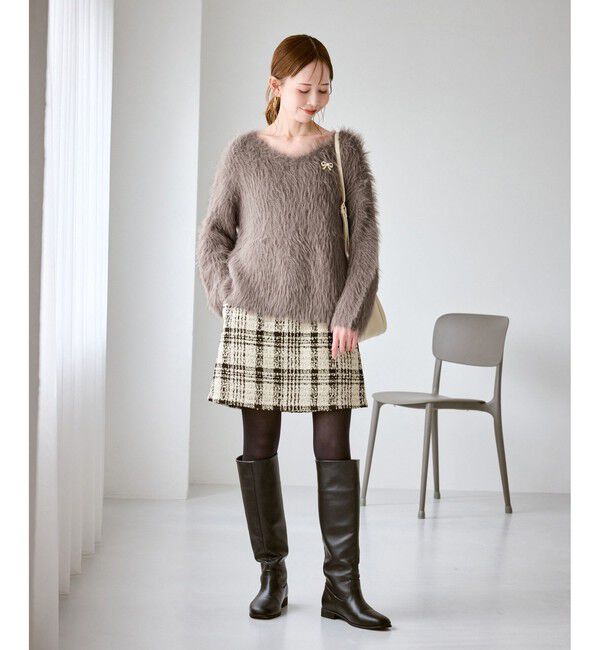 Rope&rsquo;Picnic「フェザーVネックニット」|ニット・セーター|