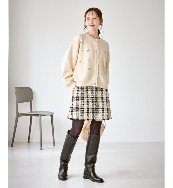 Rope&rsquo;Picnic「ビジューニットカーディガン」|カーディガン|