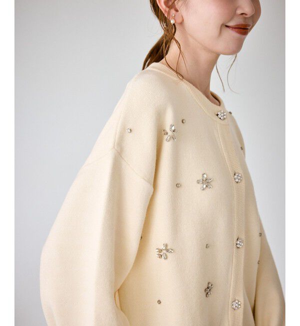 Rope&rsquo;Picnic「ビジューニットカーディガン」|カーディガン|