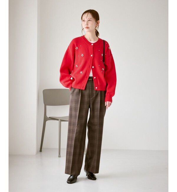 Rope&rsquo;Picnic「ビジューニットカーディガン」|カーディガン|