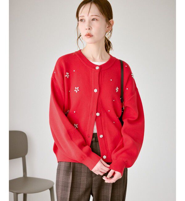 Rope&rsquo;Picnic「ビジューニットカーディガン」|カーディガン|