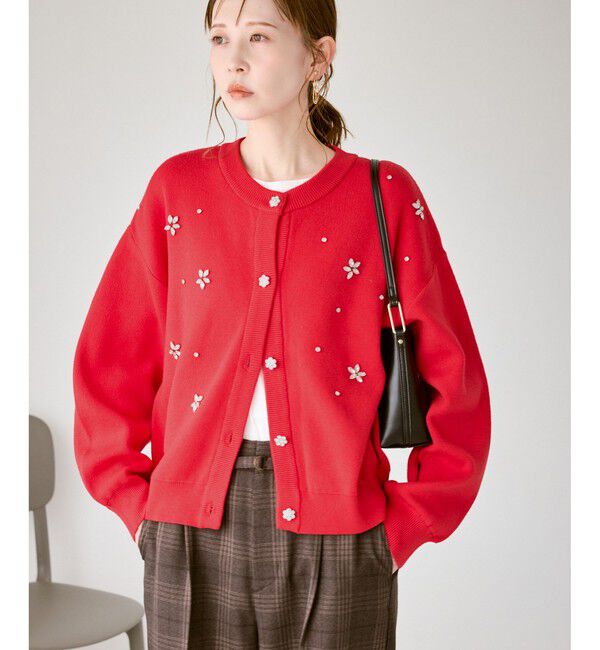 Rope&rsquo;Picnic「ビジューニットカーディガン」|カーディガン|