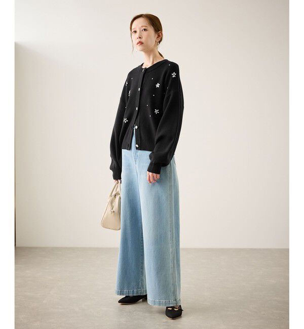 Rope&rsquo;Picnic「ビジューニットカーディガン」|カーディガン|