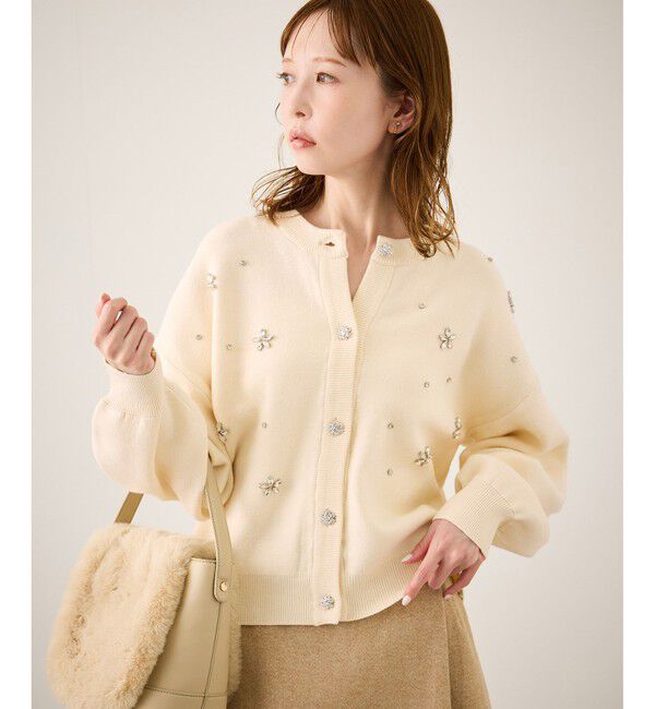 Rope&rsquo;Picnic「ビジューニットカーディガン」|カーディガン|