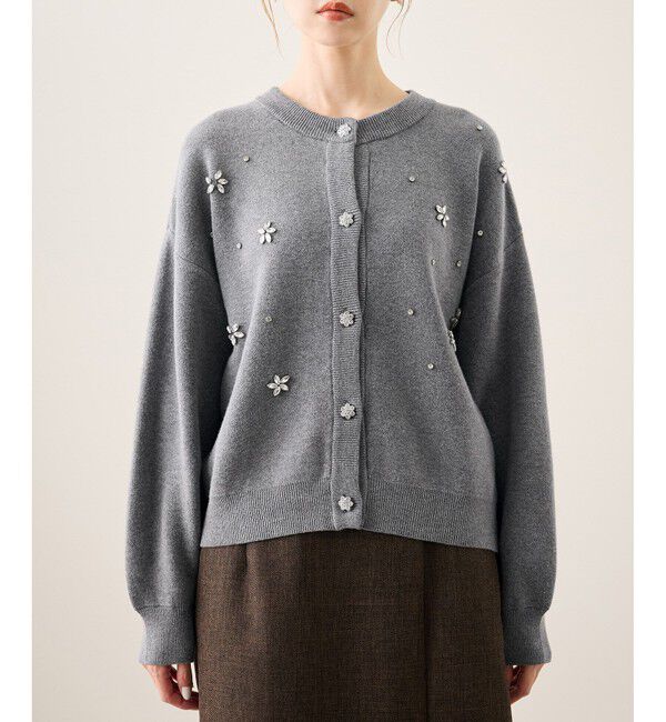 Rope&rsquo;Picnic「ビジューニットカーディガン」|カーディガン|