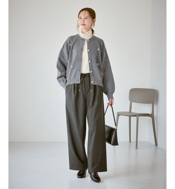 Rope&rsquo;Picnic「ビジューニットカーディガン」|カーディガン|