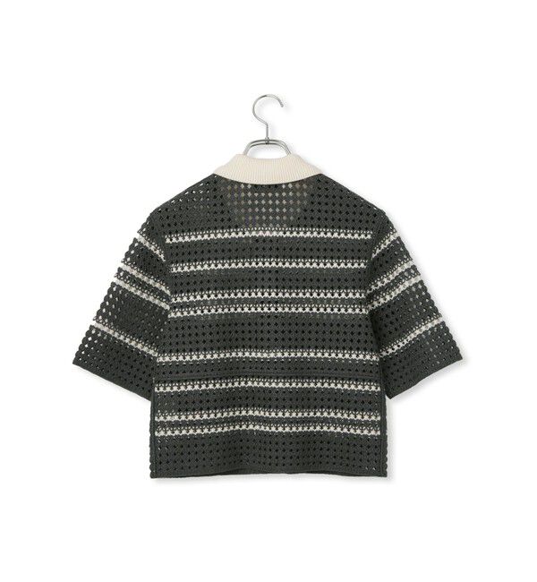 ADAM ET ROPE'「【WEB限定】クロシェニットポロ」|ニット・セーター|