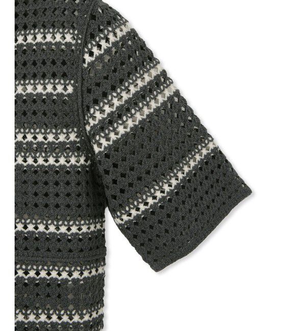 ADAM ET ROPE'「【WEB限定】クロシェニットポロ」|ニット・セーター|