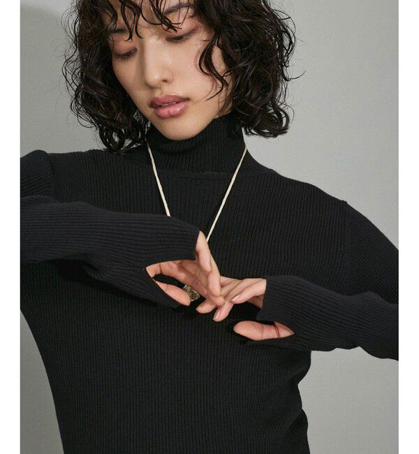 ADAM ET ROPE'「【WEB限定】・【サステナブル】エコベロRIBタートル」|ニット・セーター|