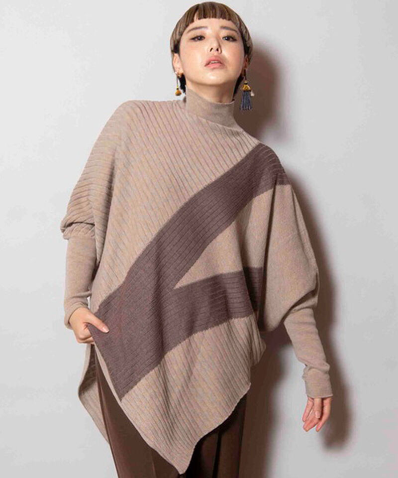  「変形ニットプルオーバー」|ニット・セーター|BEIGE