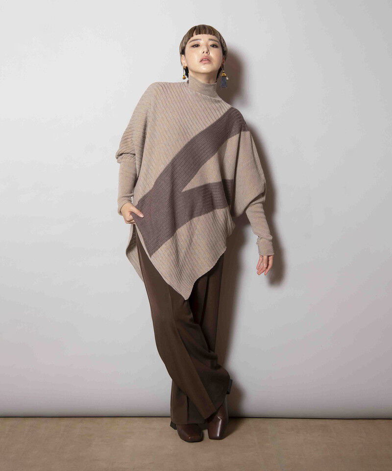  「変形ニットプルオーバー」|ニット・セーター|
