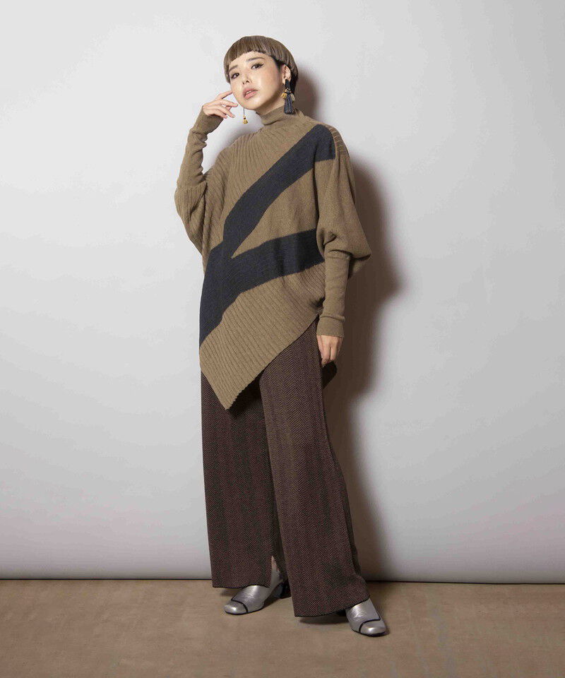  「変形ニットプルオーバー」|ニット・セーター|