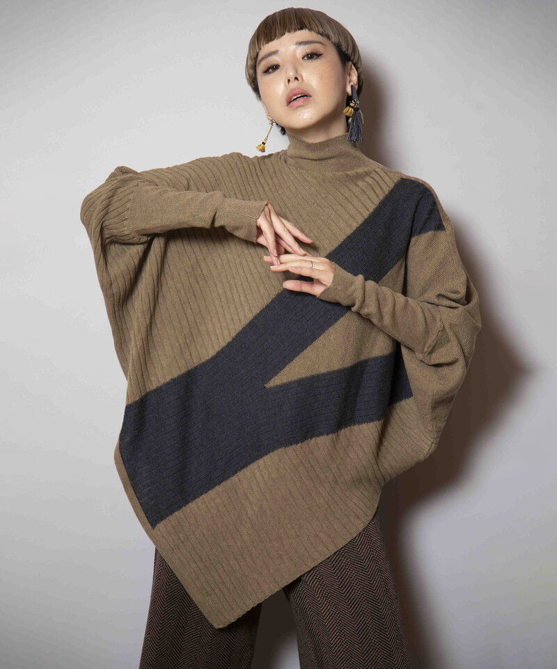  「変形ニットプルオーバー」|ニット・セーター|