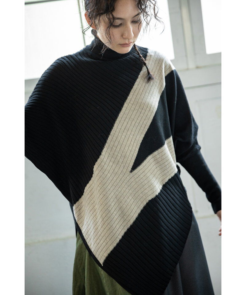  「変形ニットプルオーバー」|ニット・セーター|