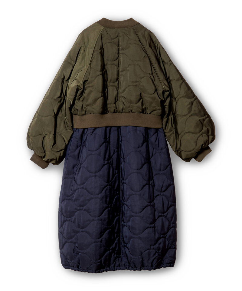  「キルティングロングブルゾン」|ミリタリー・モッズコート|