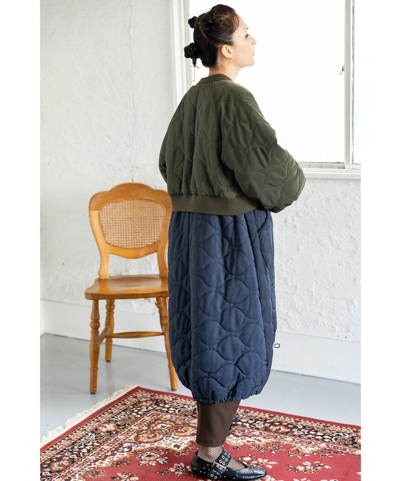  「キルティングロングブルゾン」|ミリタリー・モッズコート|