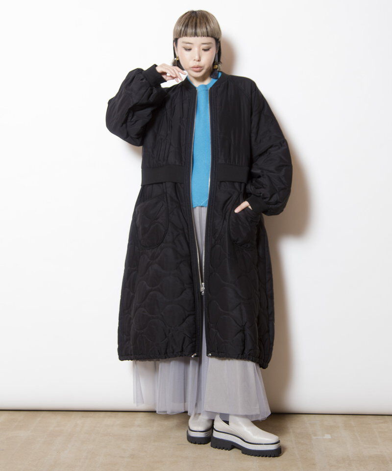  「キルティングロングブルゾン」|ミリタリー・モッズコート|