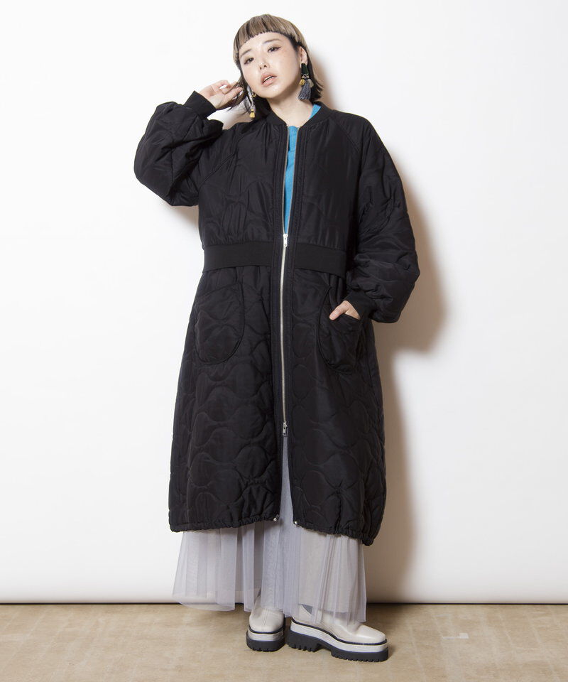  「キルティングロングブルゾン」|ミリタリー・モッズコート|