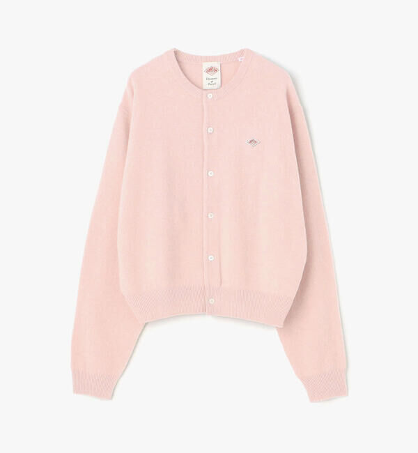 DANTON「DANTON | ラムウール クルーネックニットカーディガン WOMEN」|ニット・セーター|PINK系1