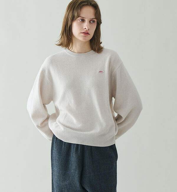 DANTON「DANTON | ラムウール クルーネックニットプルオーバー WOMEN」|ニット・セーター|