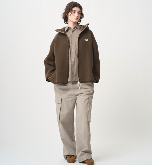 DANTON「DANTON | ウールメルトン フードブルゾン WOMEN」|テーラードジャケット|