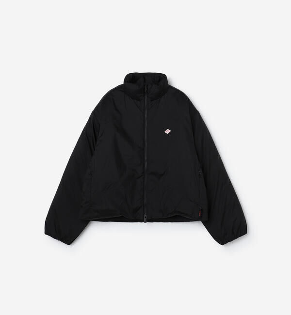 DANTON「DANTON | ナイロン スタンドカラージャケット WOMEN」|ダウン|BLACK