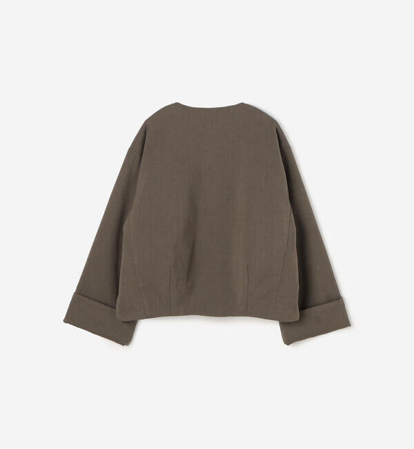 DANTON「DANTON | 中綿ノーカラージャケット WOMEN」|ノーカラーコート|