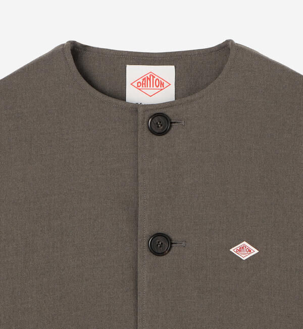 DANTON「DANTON | 中綿ノーカラージャケット WOMEN」|ノーカラーコート|