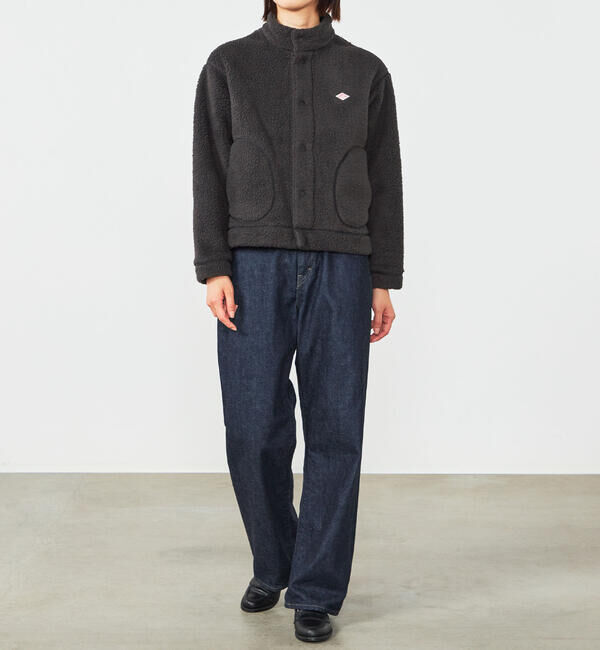 DANTON「DANTON | ダブルフェイスボア スタンドカラージャケット WOMEN」|ブルゾン・スタジャン|