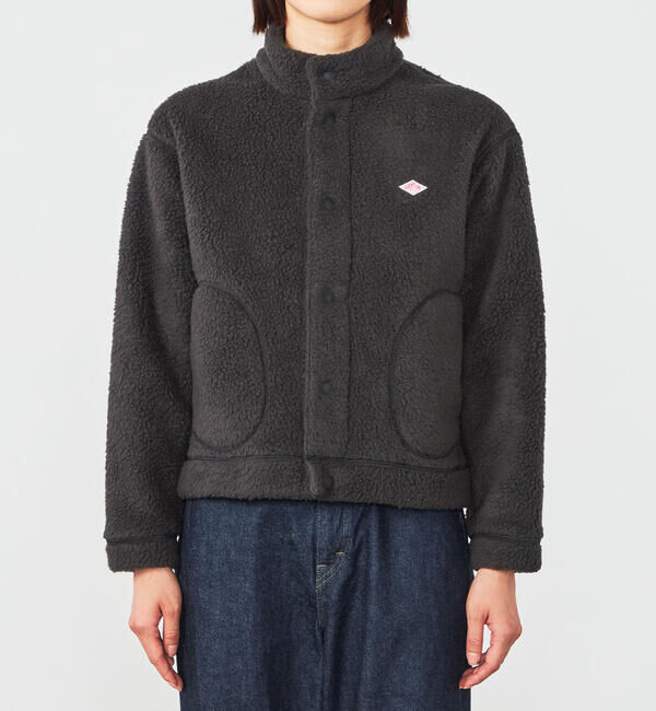 DANTON「DANTON | ダブルフェイスボア スタンドカラージャケット WOMEN」|ブルゾン・スタジャン|