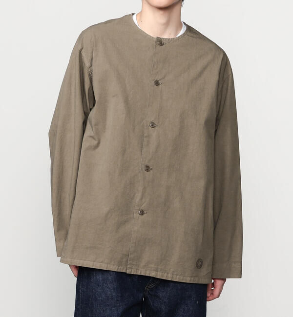 ORCIVAL「ORCIVAL | コットンツイル ノーカラーシャツブルゾン MEN」|シャツ・ブラウス|