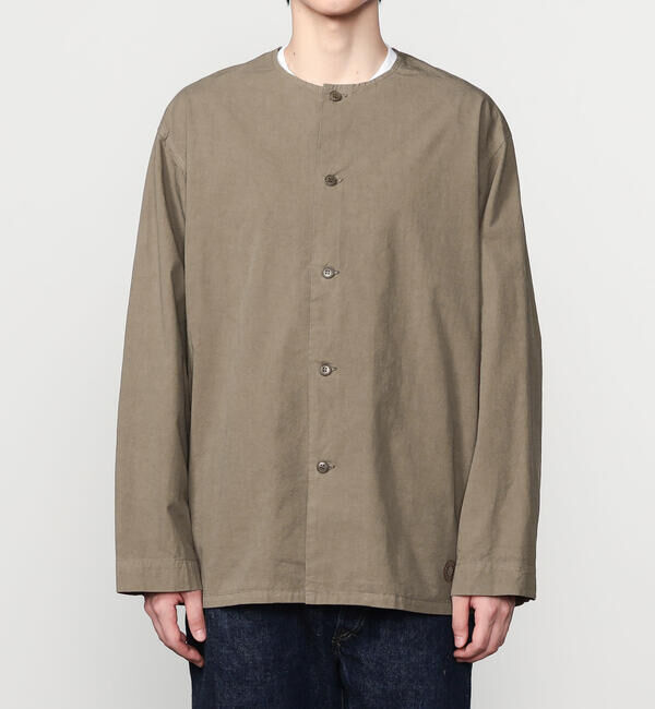 ORCIVAL「ORCIVAL | コットンツイル ノーカラーシャツブルゾン MEN」|シャツ・ブラウス|