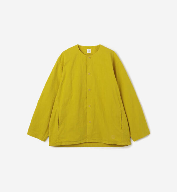 ORCIVAL「ORCIVAL | コットンツイル ノーカラーシャツブルゾン MEN」|シャツ・ブラウス|YELLOW