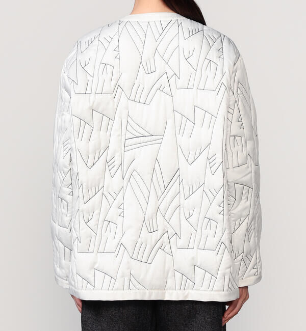  「manipuri | リバーシブル キルティングジャケット ECRU WOMEN」|ダウン|