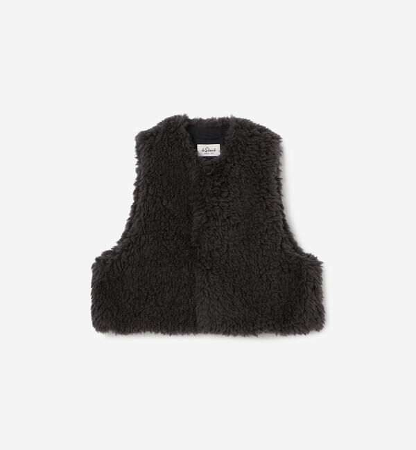 LE GLAZIK「LE GLAZIK | エコファー ジレ WOMEN」|その他|DKGREY