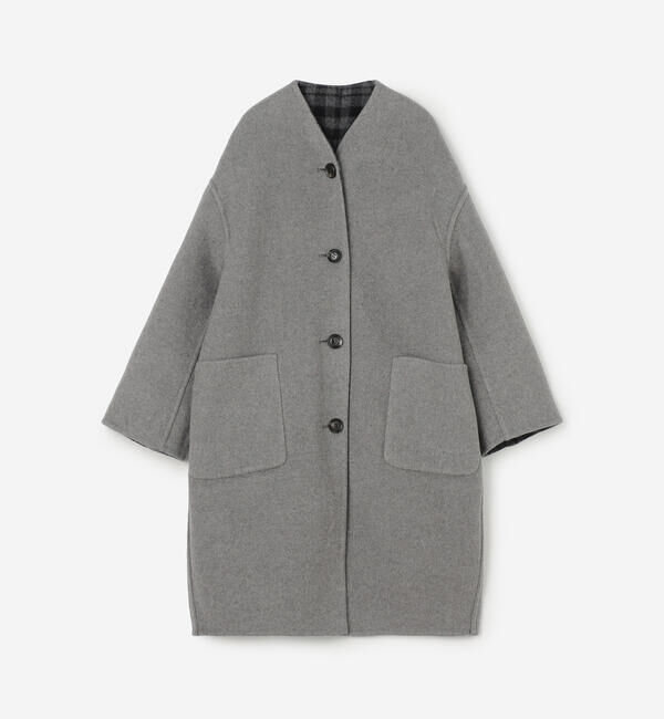 LE GLAZIK「LE GLAZIK | ウールリバー リバーシブルコート WOMEN」|ダッフルコート|