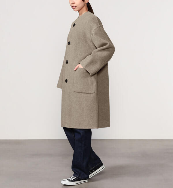 LE GLAZIK「LE GLAZIK | ウールリバー リバーシブルコート WOMEN」|ダッフルコート|