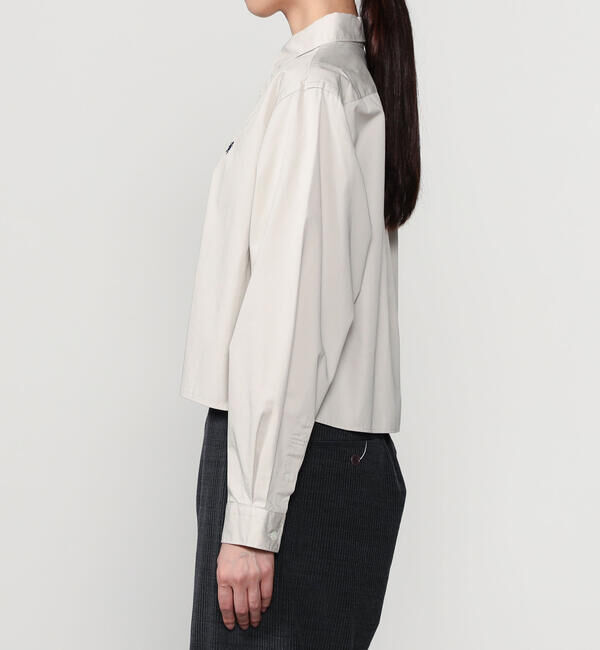 GYMPHLEX「Gymphlex | コットンツイル ショートボタンダウンシャツ WOMEN」|シャツ・ブラウス|