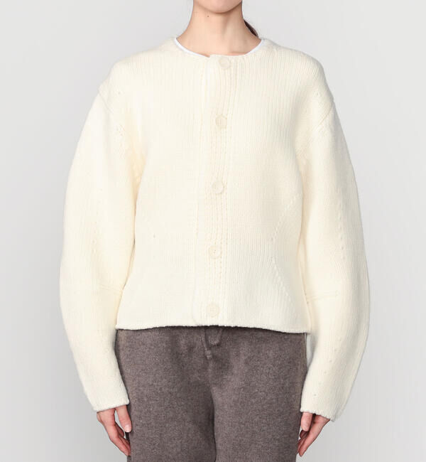UNFIL「unfil | メリノウール チャンキーニットカーディガン WOMEN」|ニット・セーター|