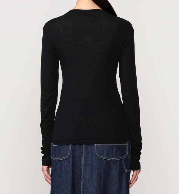  「babaco | ツイストコットン クルーネックカーディガン WOMEN」|カーディガン|