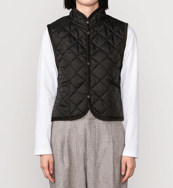  「LAVENHAM | 〈別注〉 クロップド スタンドカラーキルティングベスト WOMEN」|その他|
