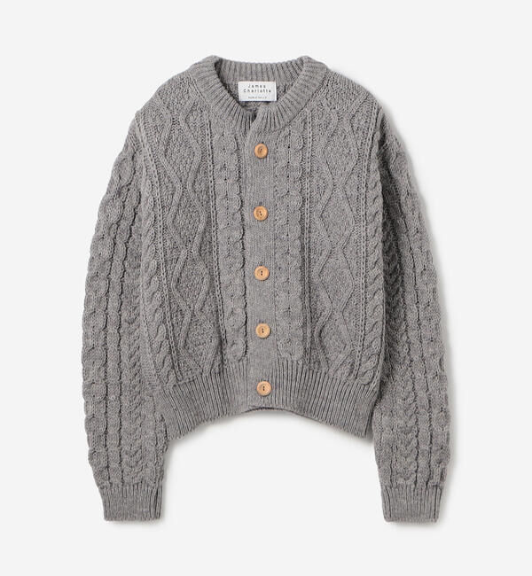  「James Charlotte | ウール アランニットカーディガン WOMEN」|ニット・セーター|