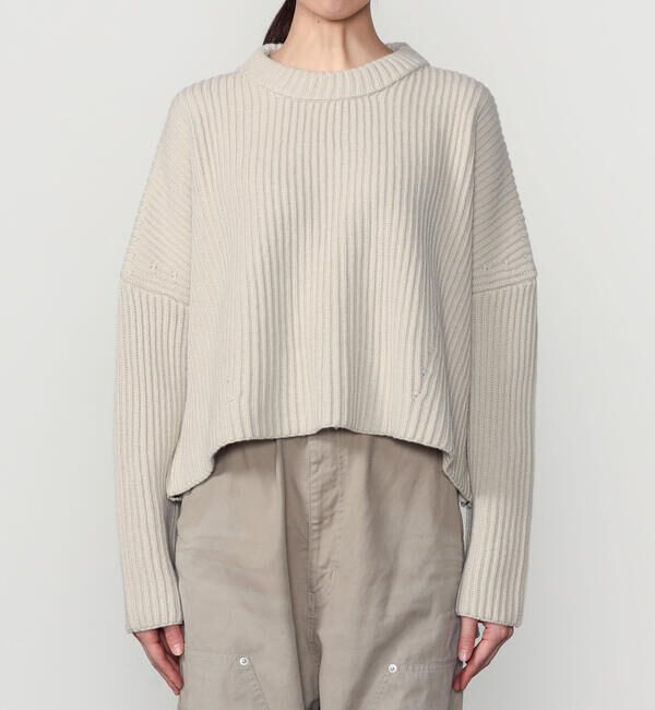  「roberto collina | リブニット クルーネックセーター WOMEN」|ニット・セーター|