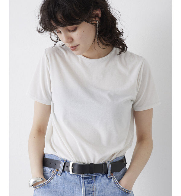 THE PAUSE「【THE PAUSE】ベロアコンパクトTシャツ」|Tシャツ・カットソー|